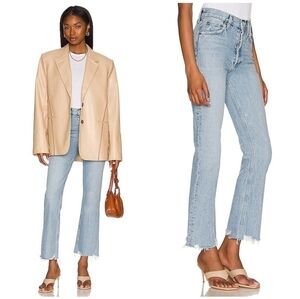 AGOLDE Mid Rise Relaxed Boot in Curio